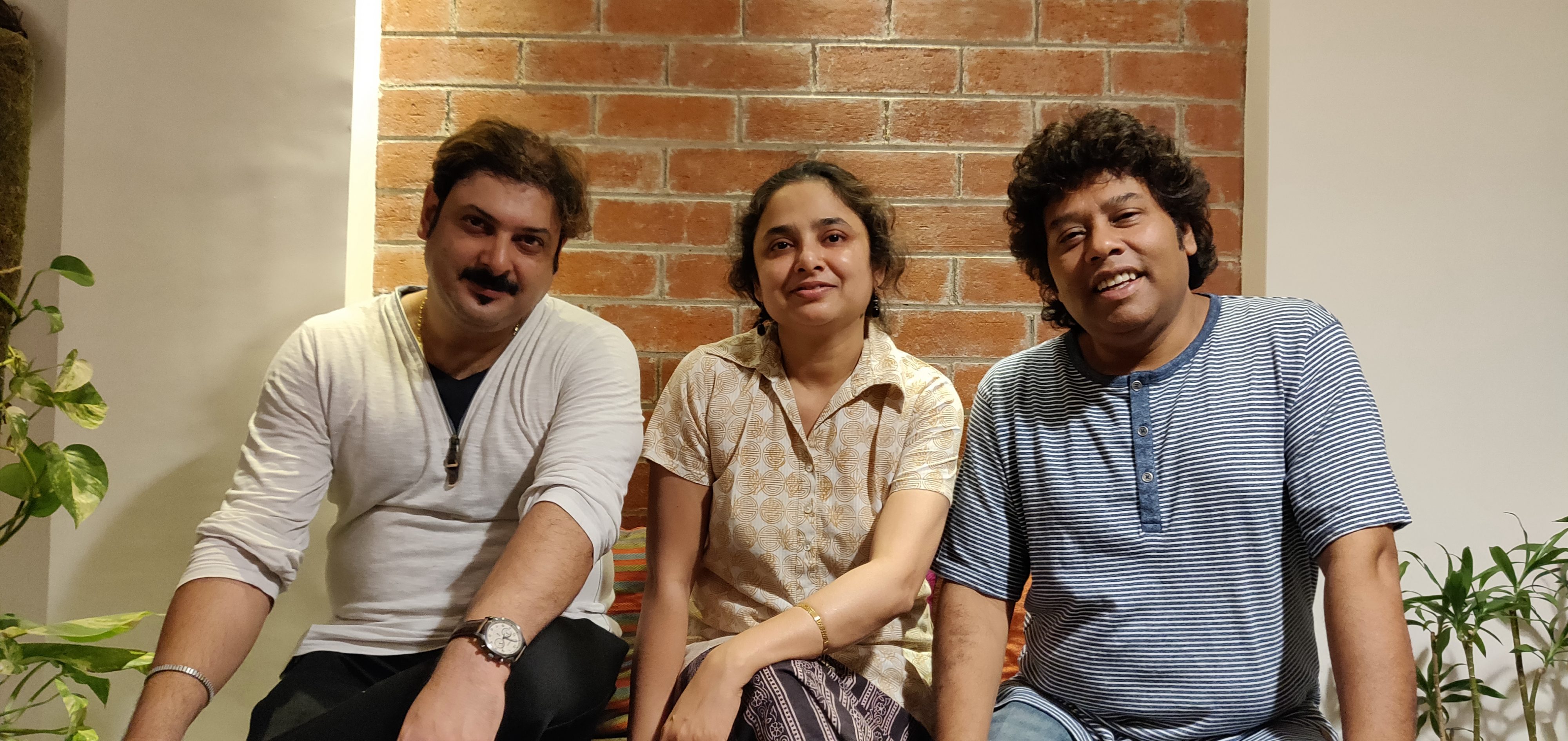 With Sandip ( Chatterjee ) and Soumen (Sarkar ), 2019