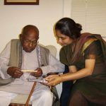 With Swar Samrat Ustad Ali Akbar Khan at AACM, San Rafael, USA, 2006