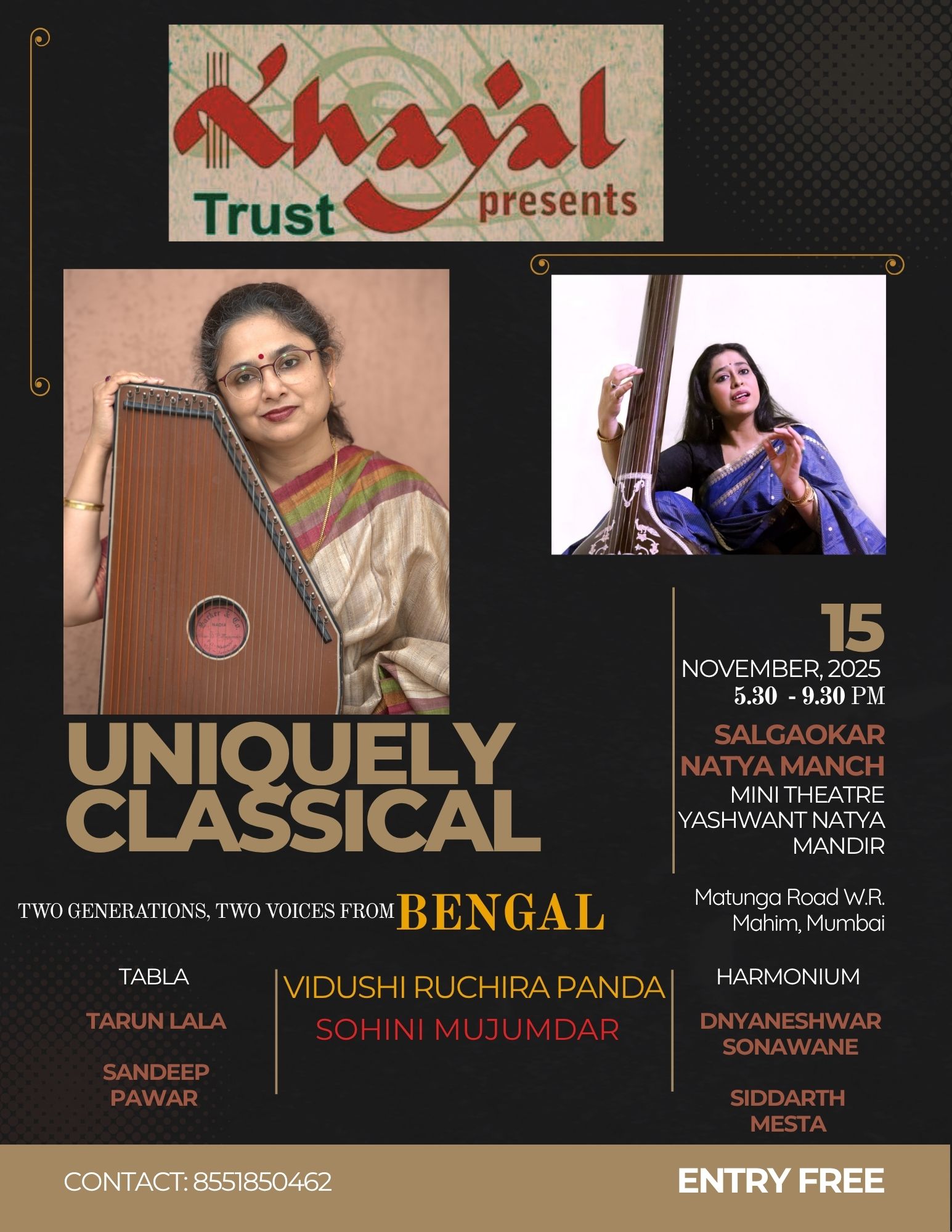Vidushi Ruchira Panda, Uniquely Classical, Khayal Trust, Mumbai